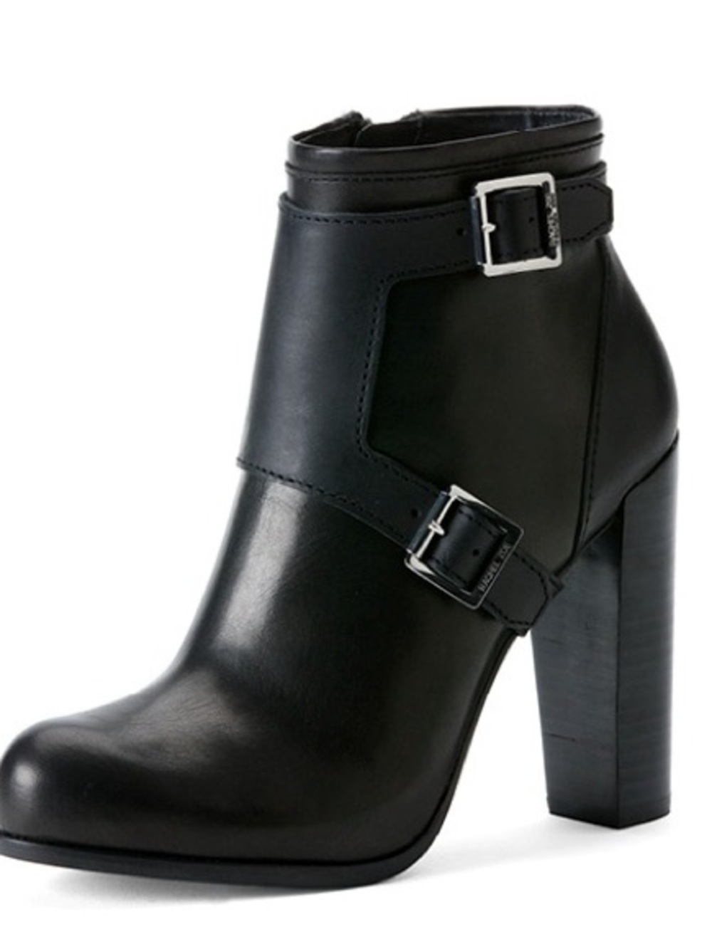 Rachel Zoe Black Leather Buckle Ankle Boot - Women